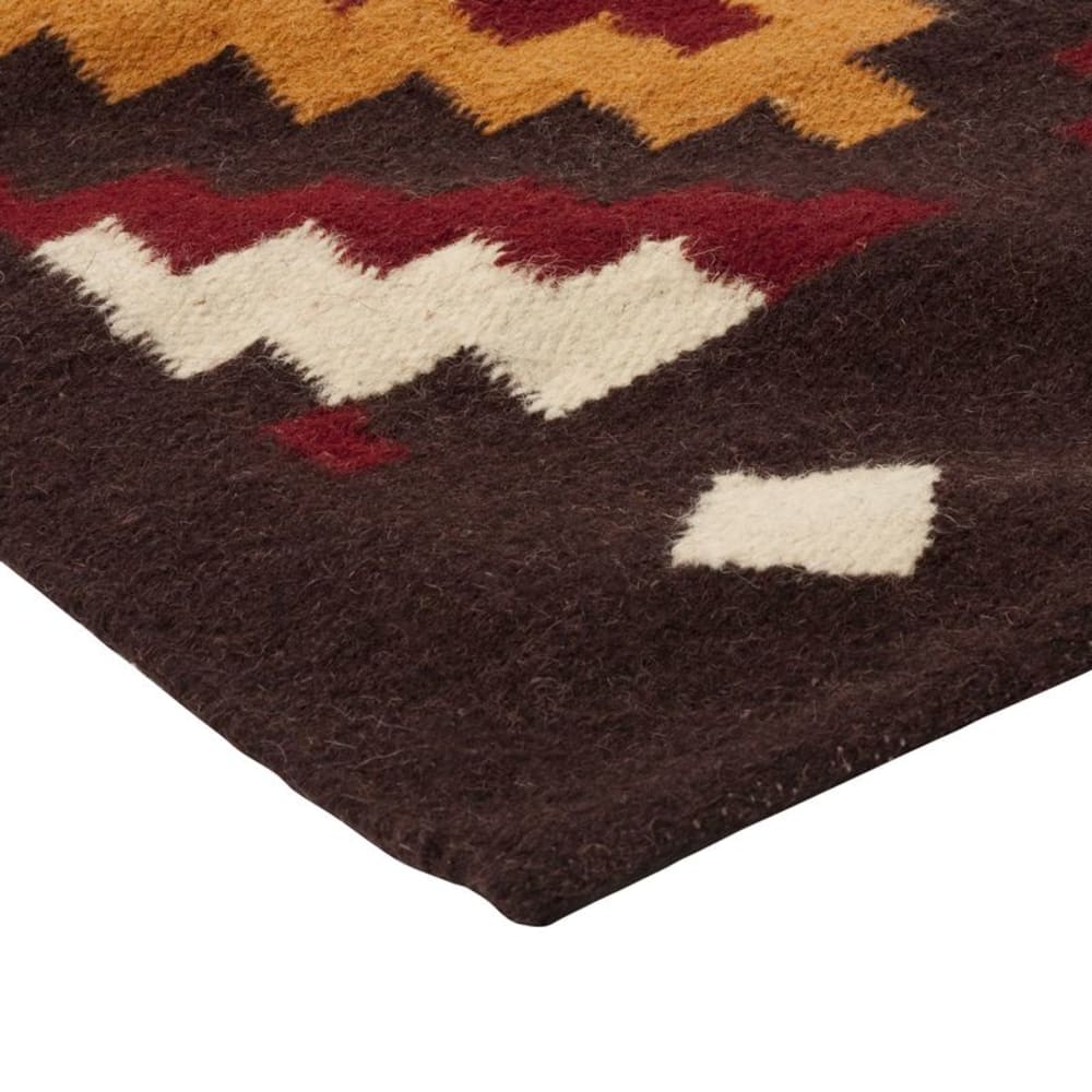Tapis en laine à motifs aztèques marron 160x230 — vue 4