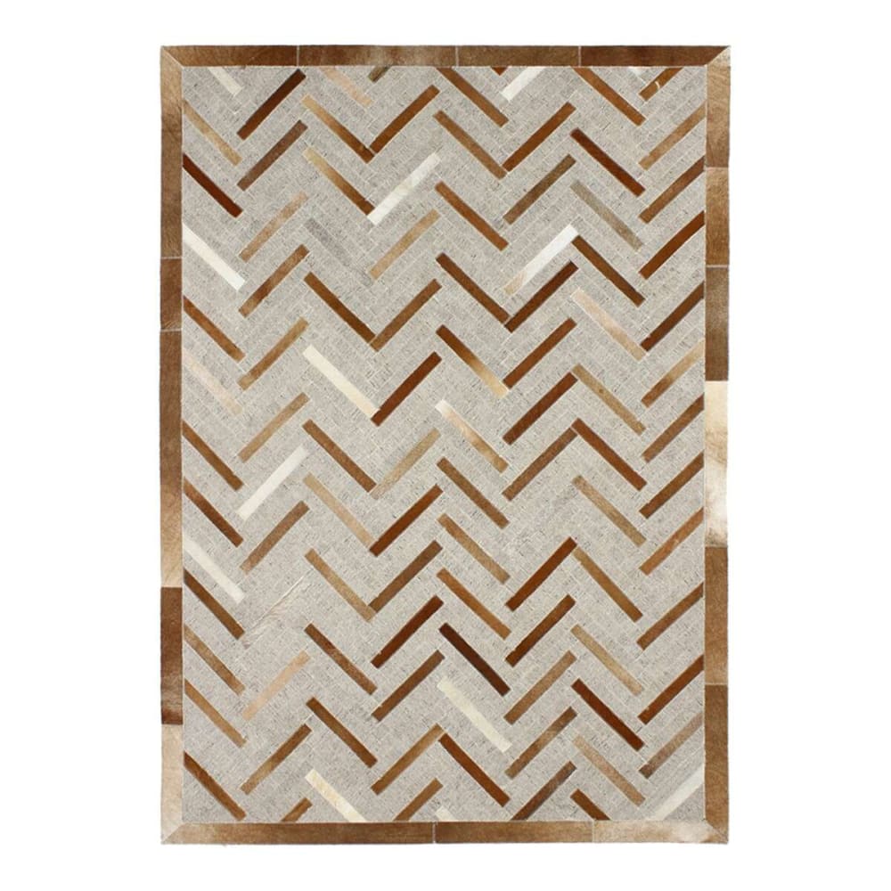 Alfombra de piel marrón claro 120x170 - Maisons du Monde