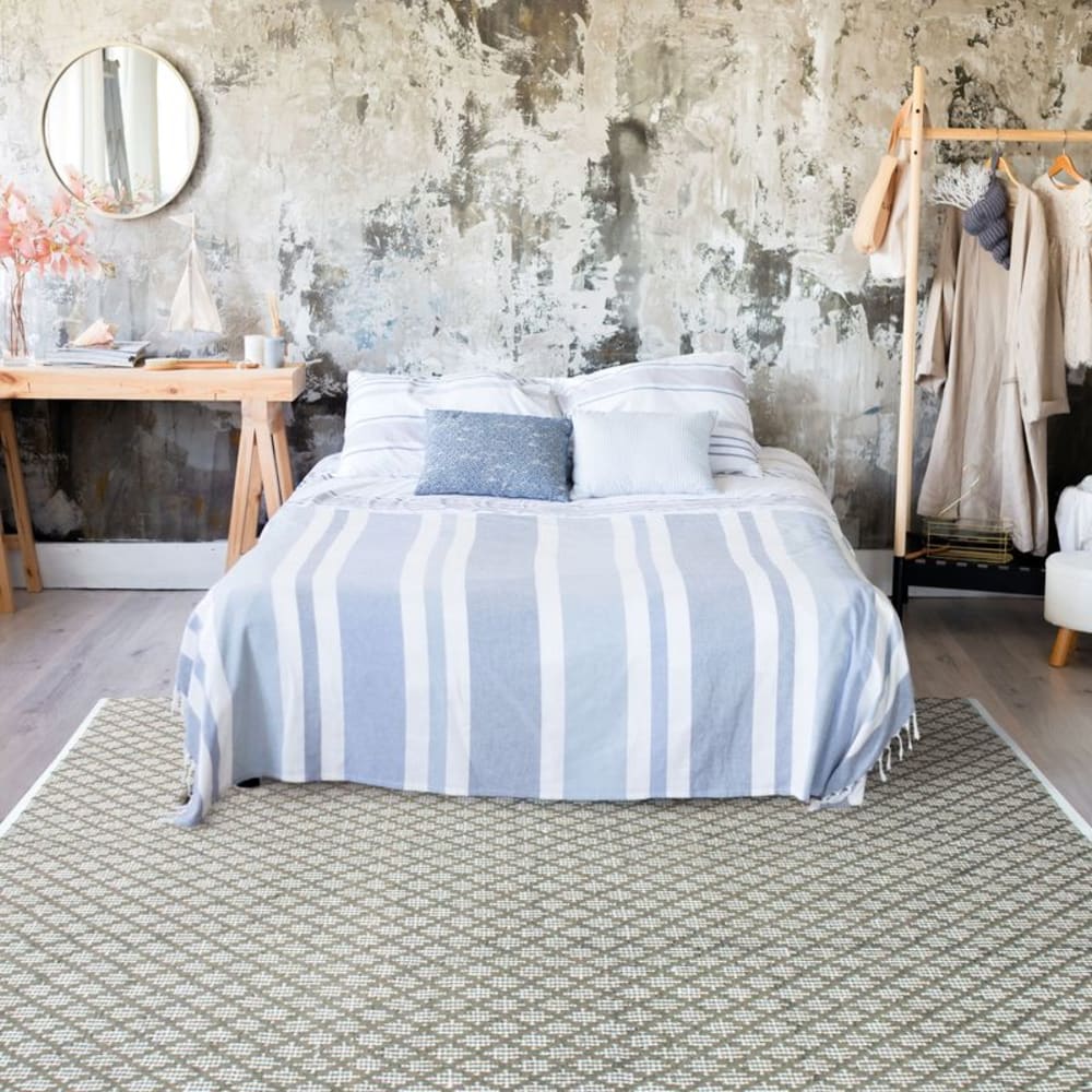 Tapis en coton blanc/écru-sable 190x290 — vue 3