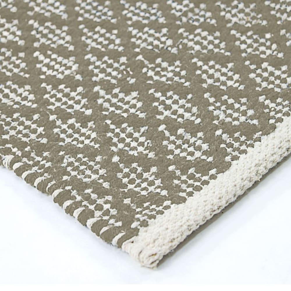 Tapis en coton blanc/écru-sable 190x290 — vue 4