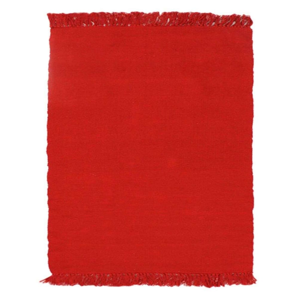 Tapis en coton rouge 150x200