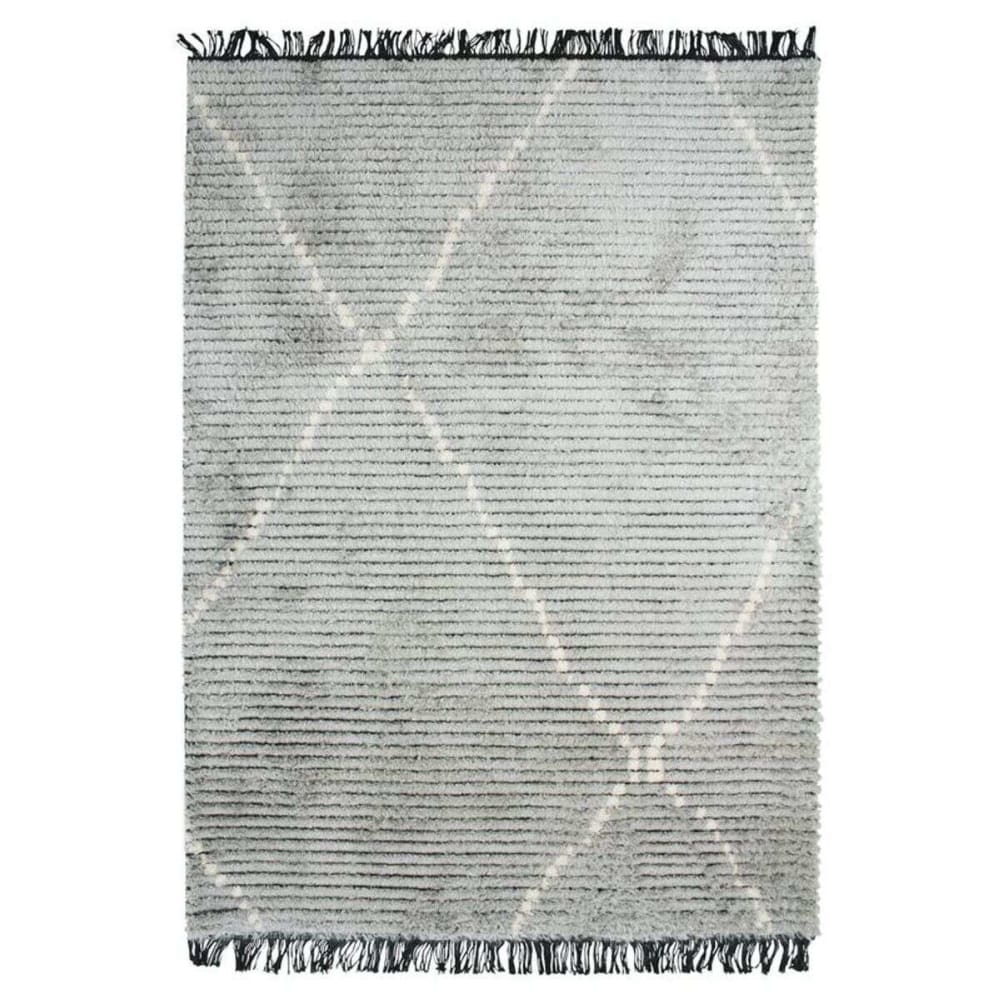 Tapis moderne tout doux à motif lignes beige et gris clair 160x230