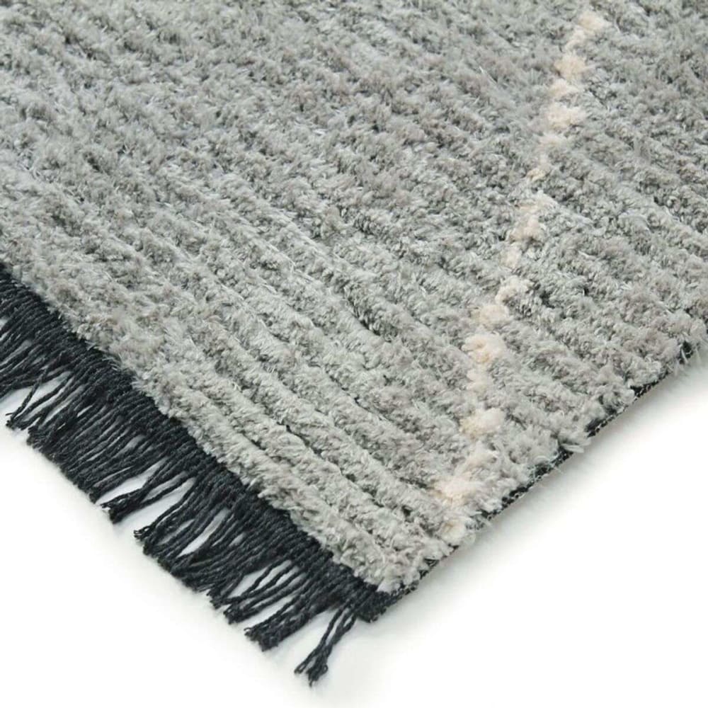 Tapis moderne tout doux à motif lignes beige et gris clair 160x230 — vue 4