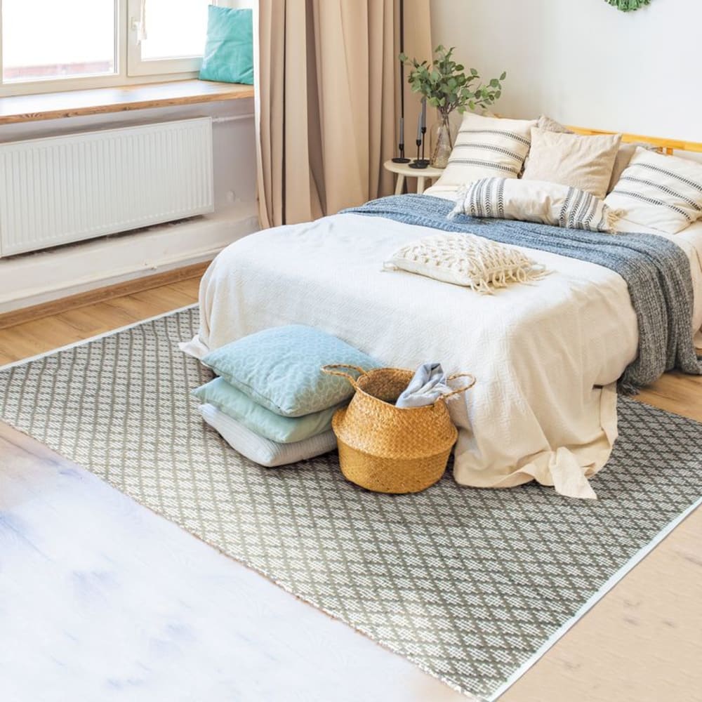Alfombra 100% algodón blanco/crudo-arena 160x230 - Maisons du Monde