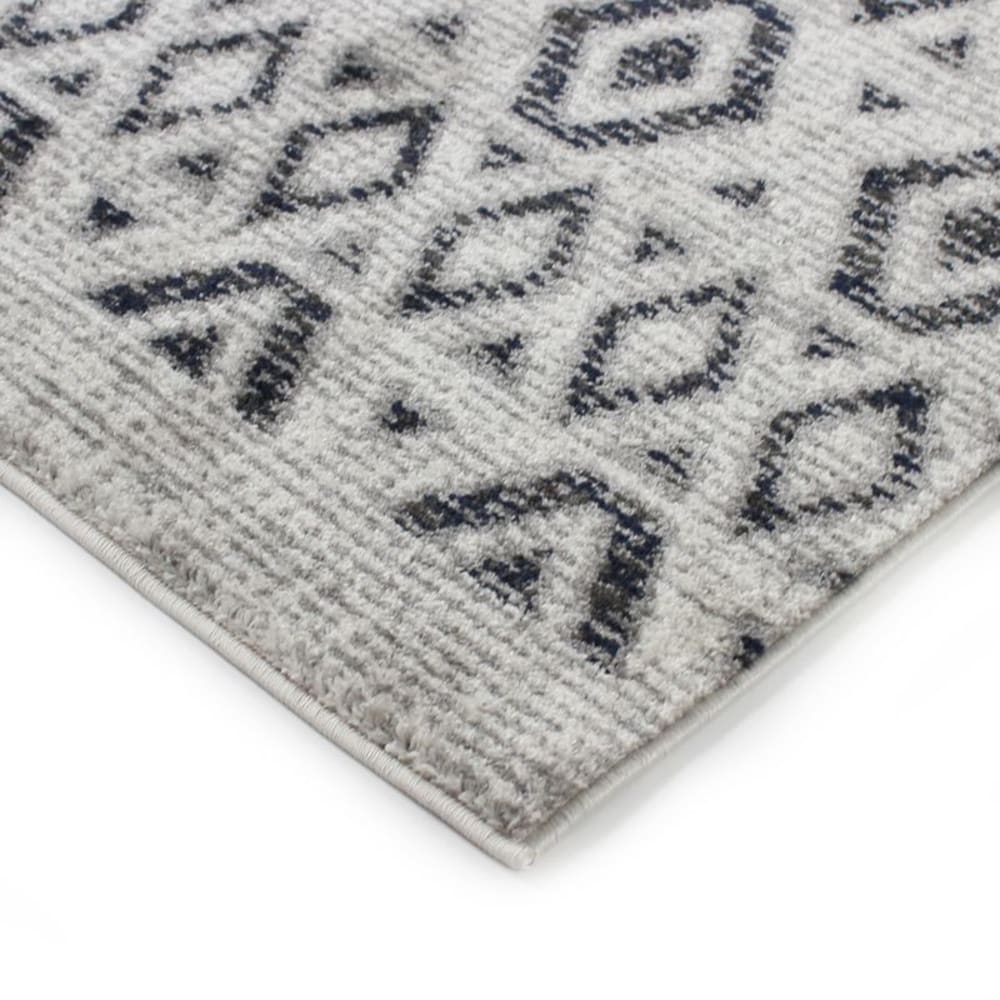 Tapis esprit scandinave à motifs losanges gris beige 120x170 — vue 4