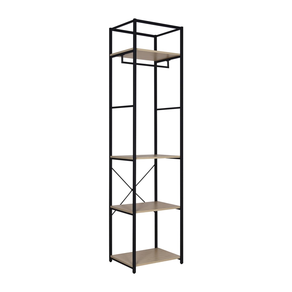 Portant vêtements  en bois et métal 50x200cm