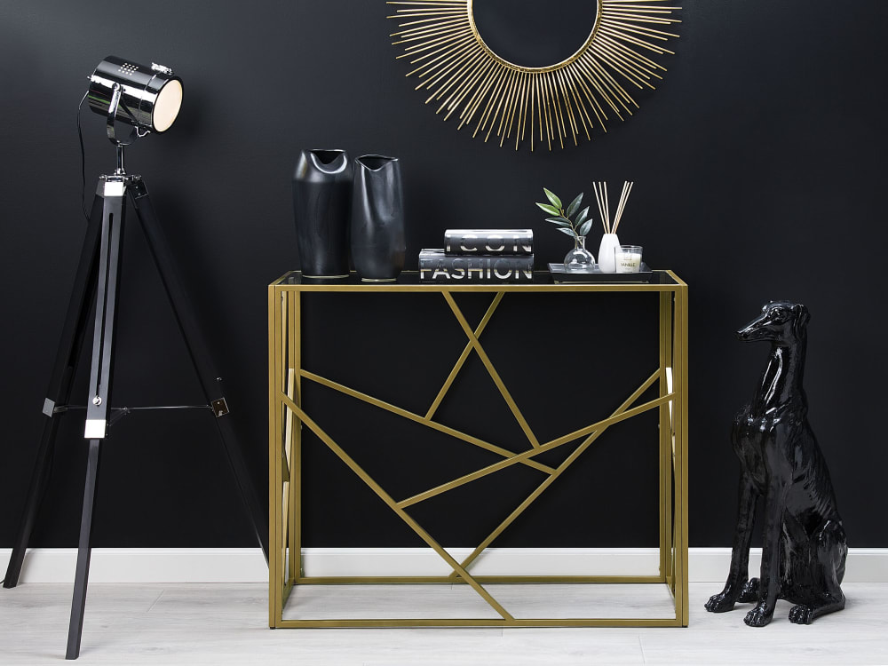 Konsolentisch aus Glas, gold - Maisons Du Monde