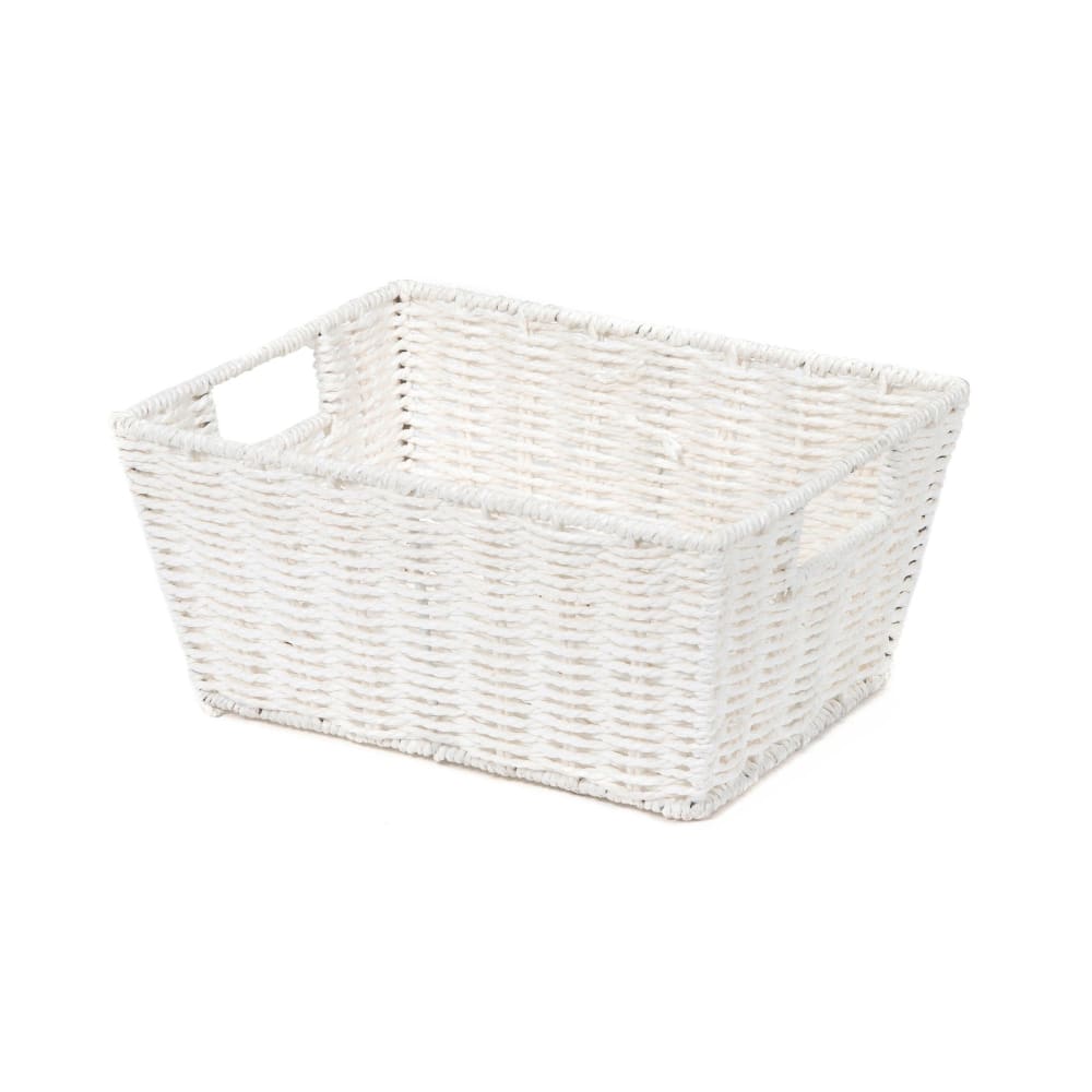 Compactor Panier de rangement en papier tressé blanc 31x24cm Multicolore