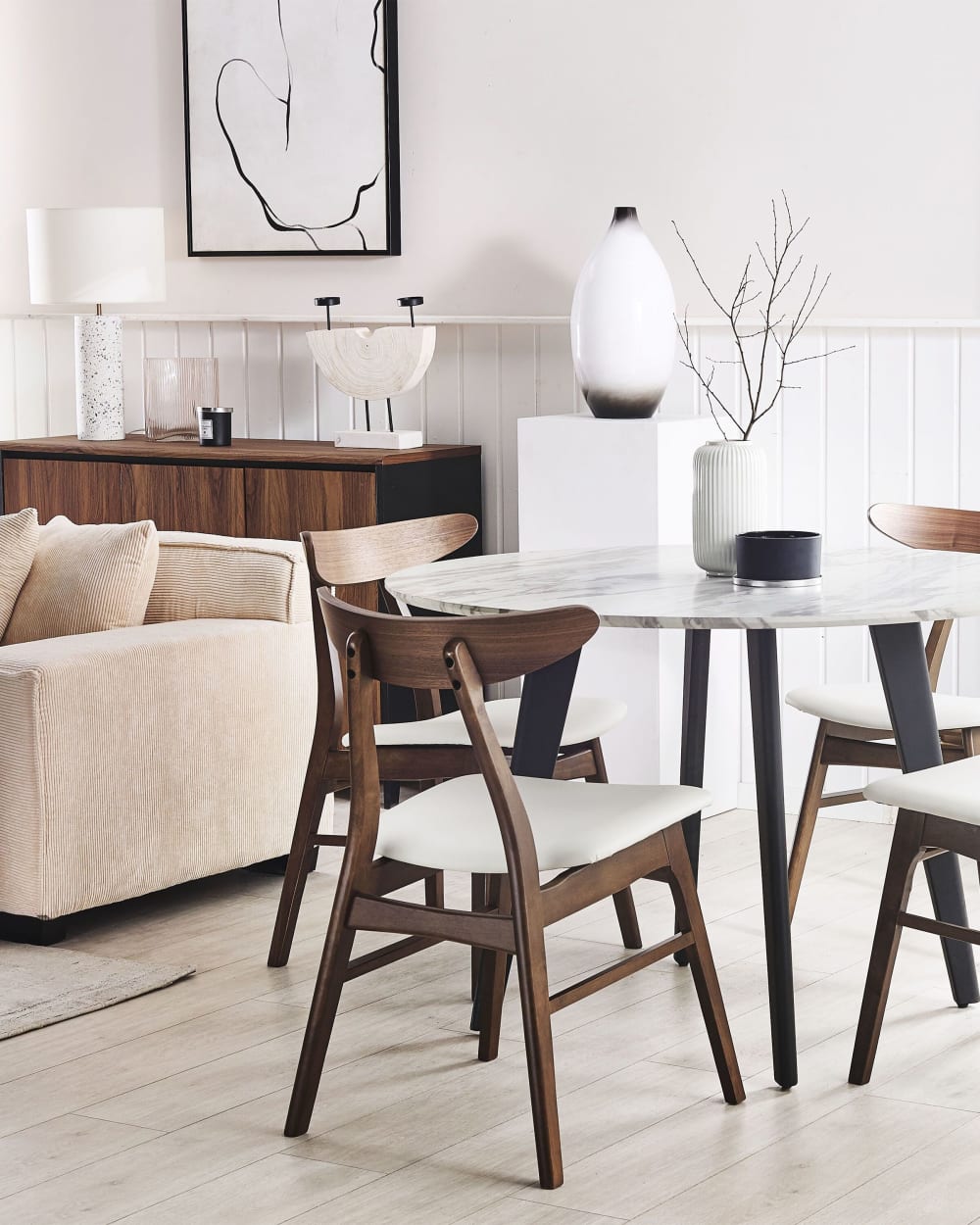 Esszimmerstuhl 2er Set aus Holz, braun - Maisons Du Monde