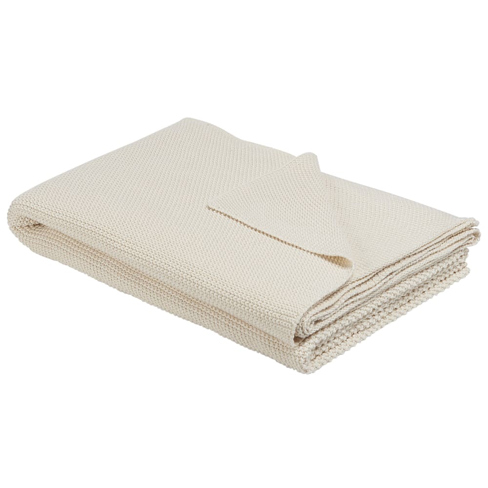 Kuscheldecke aus Baumwolle 180 x 130cm, beige - Maisons Du Monde
