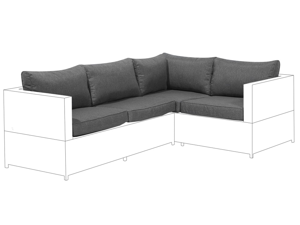 Outdoor Kissenbezug Set Aus Stoff, Grau