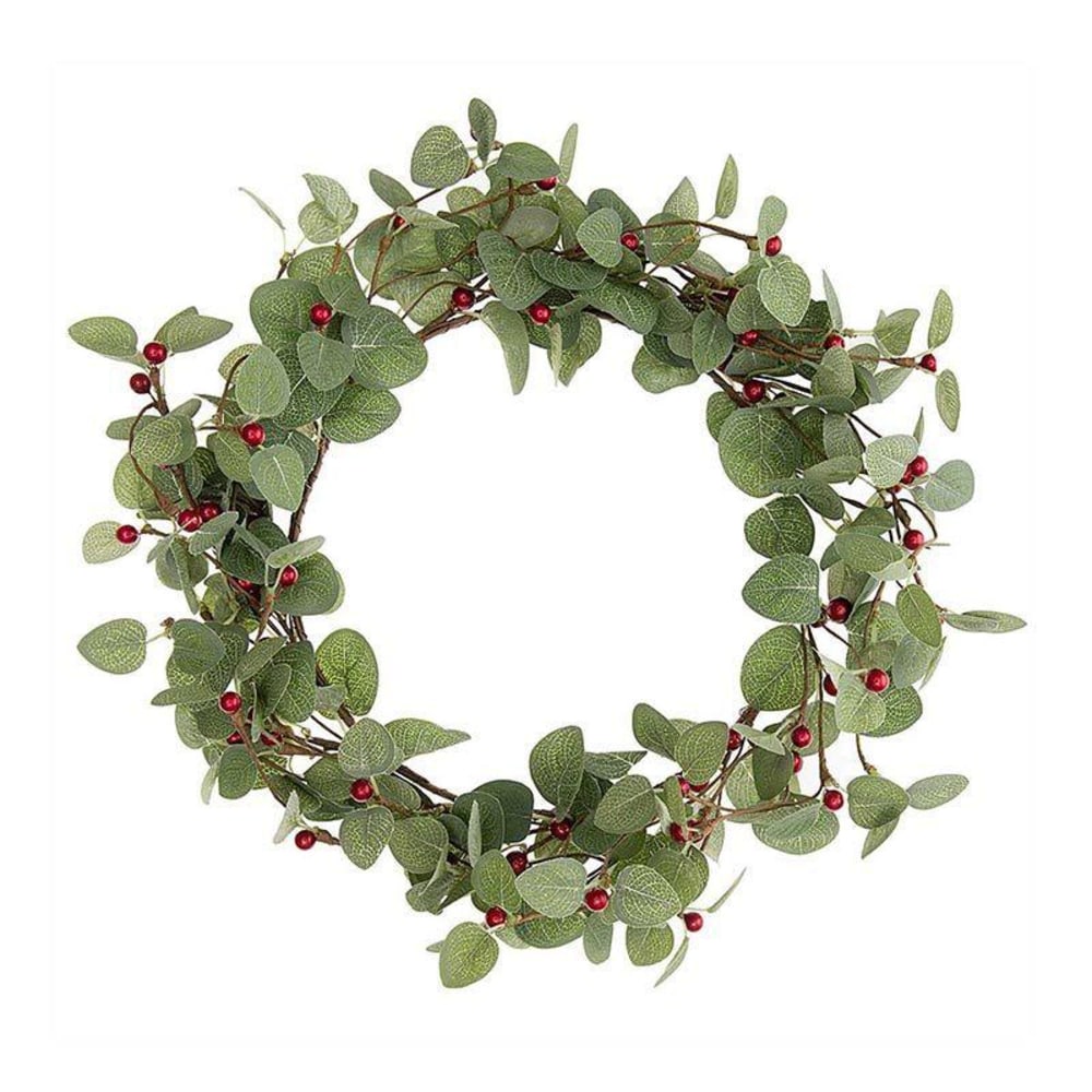 RICO DESIGN Couronne de baies rouges 25,5 cm. Décorez votre cheminée, votre étagère ou votre salon avec cette couronne fleurie de baies rouges !