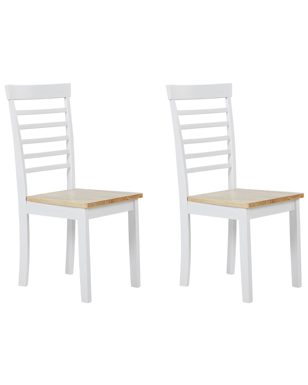 Esszimmerstuhl 2Er Set Aus Holz, Weiß