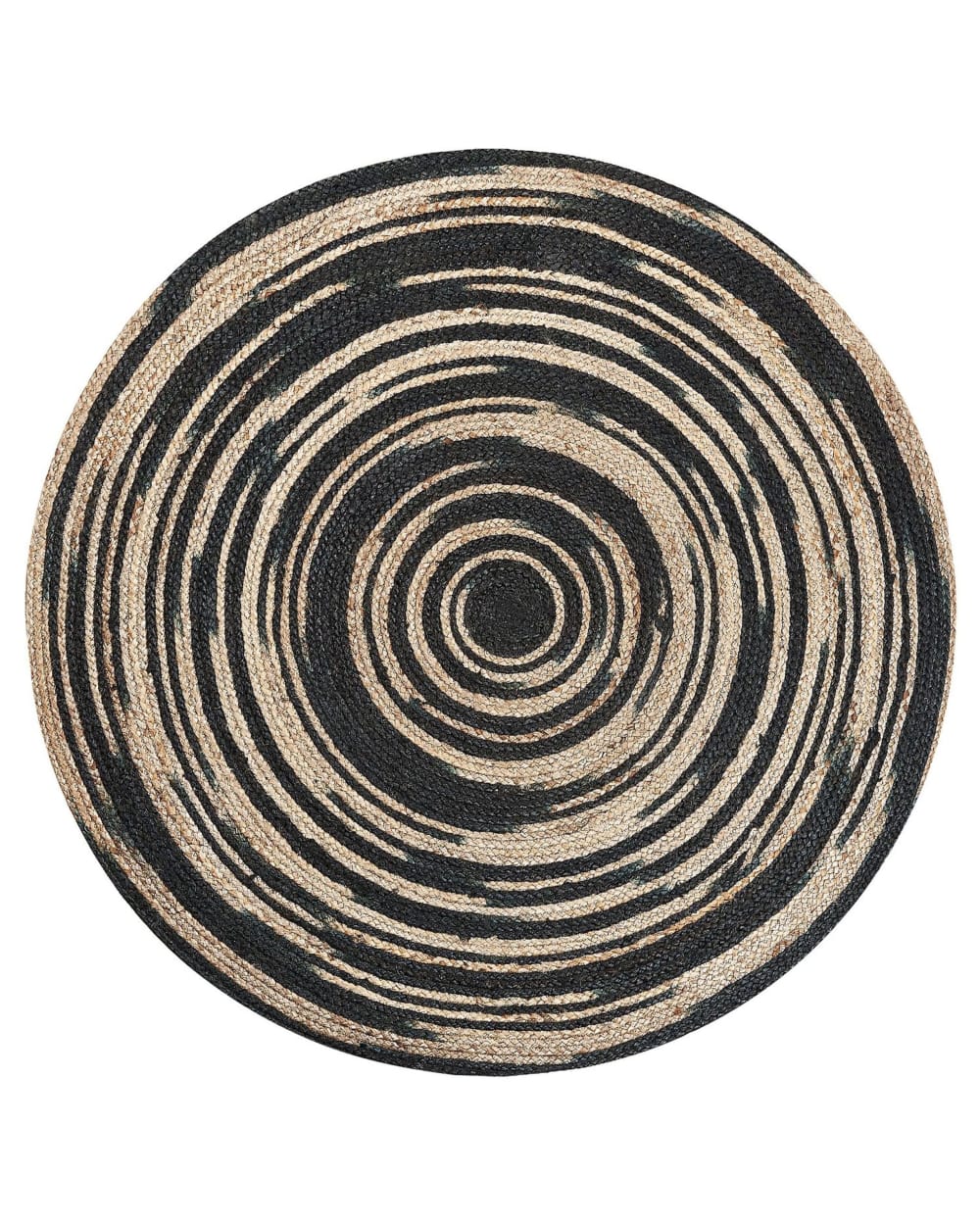 Beliani Geflochtener Teppich aus Stoff 140 x 140cm, beige style landhaus - Jute