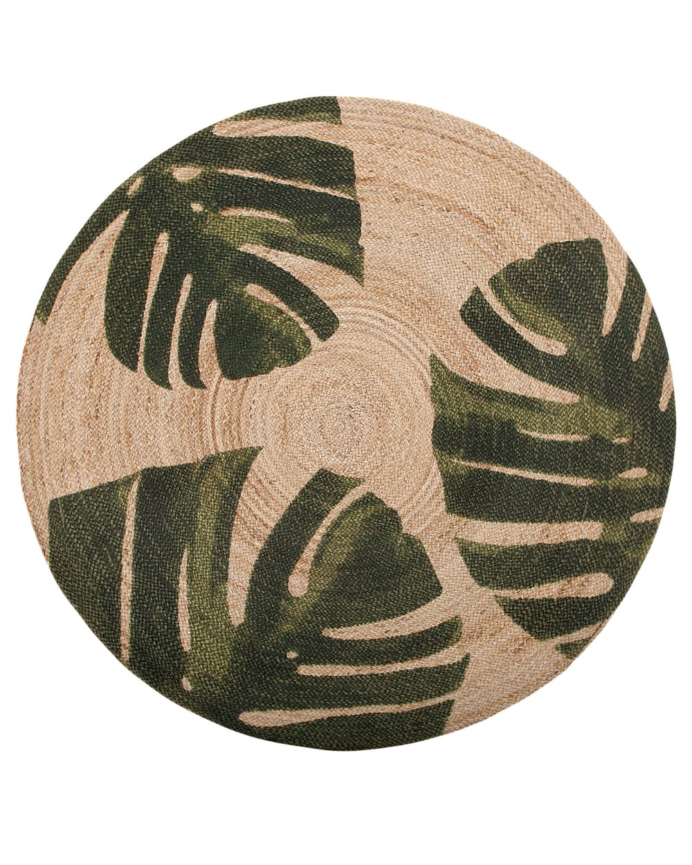Geflochtener Teppich Aus Stoff 140 X 140Cm, Beige