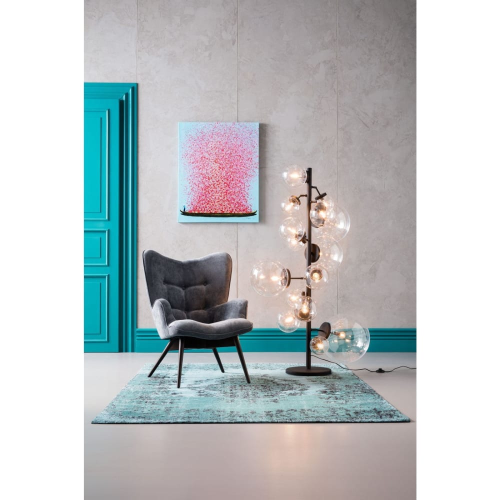 Cuadro touched flower boat azul rosa 80x100cm - Maisons du Monde