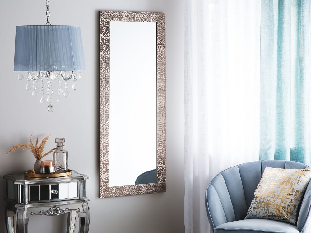 Beliani Wandspiegel aus Kunststoff 130 x 50, braun style classic chic - Pvc - Polyvinlychlorid