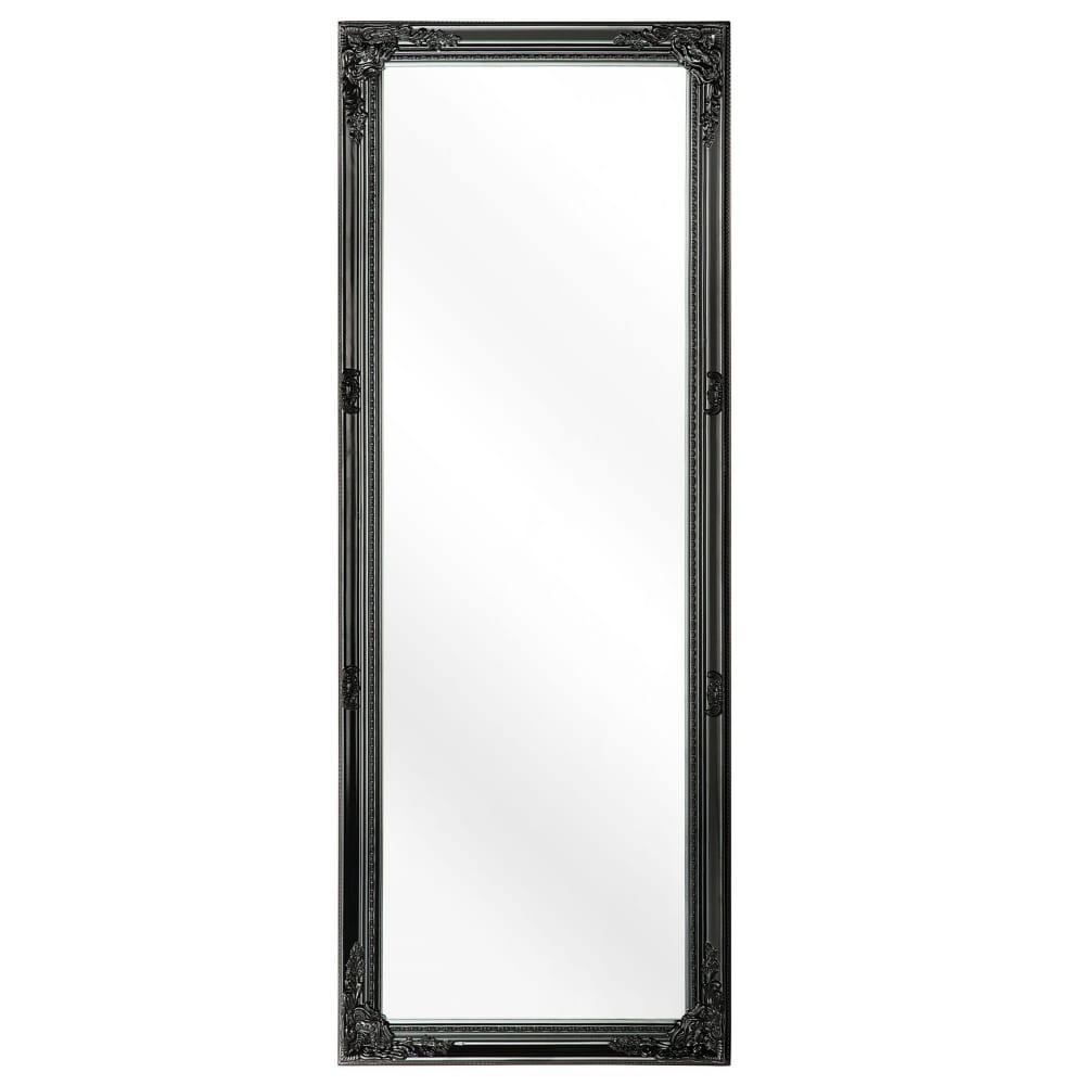 Miroir en matériaux synthétiques noir 130x50