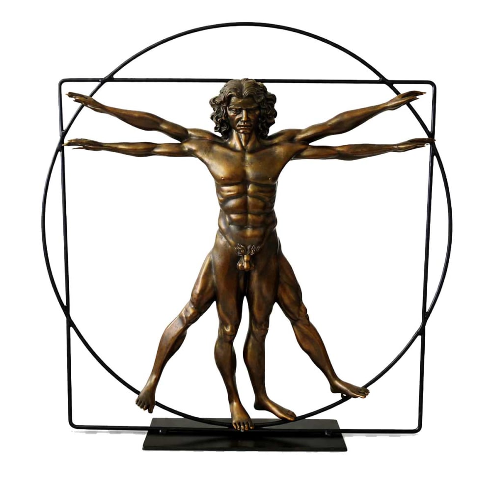 Parastone Grande statue Léonard de Vinci H42cm Marron Résine