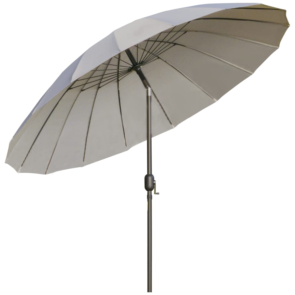 Parasol inclinable rond gris