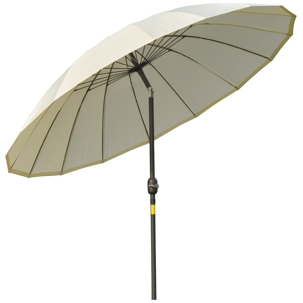 Parasol inclinable rond beige