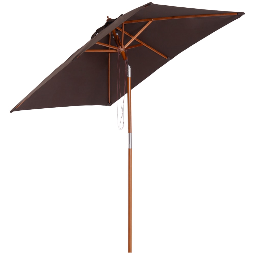 Parasol rectangulaire inclinable chocolat