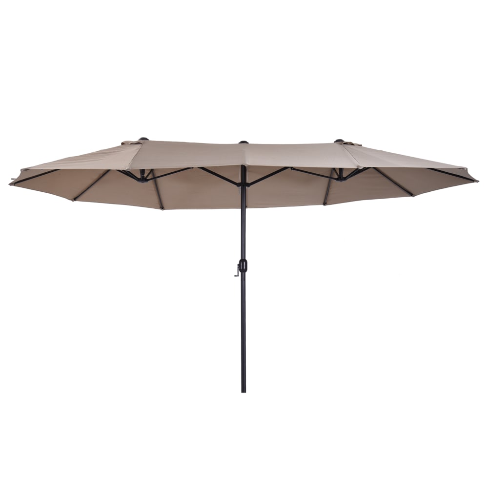 Grand parasol droit de jardin acier polyester
