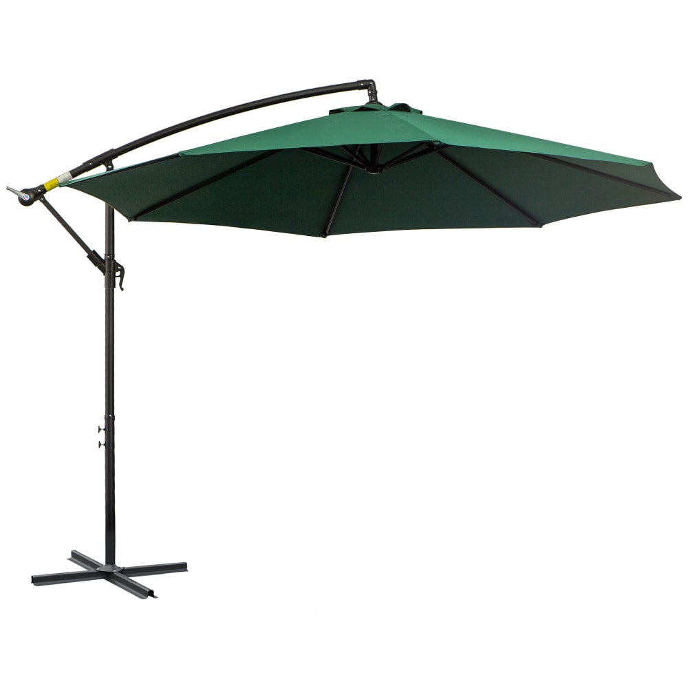 Parasol déporté octogonal inclinable vert