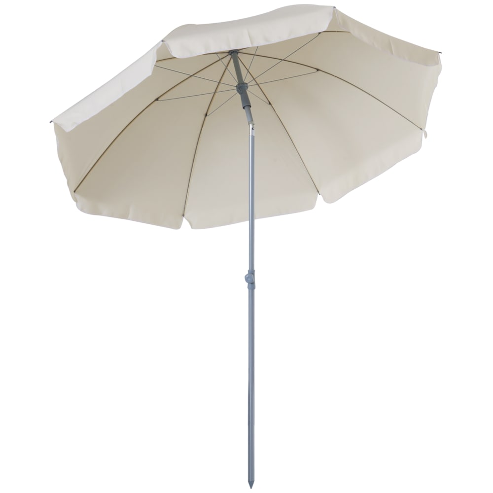 Parasol inclinable octogonal crème