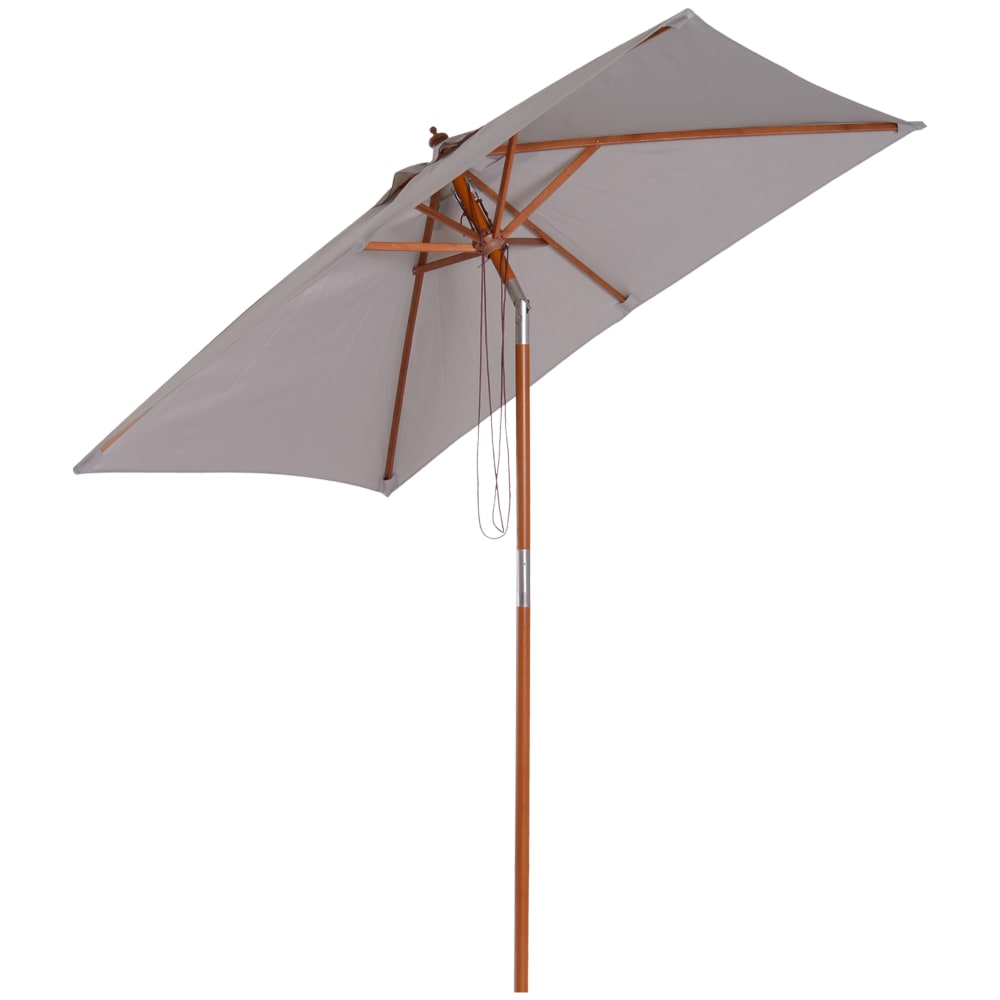 Parasol rectangulaire inclinable gris