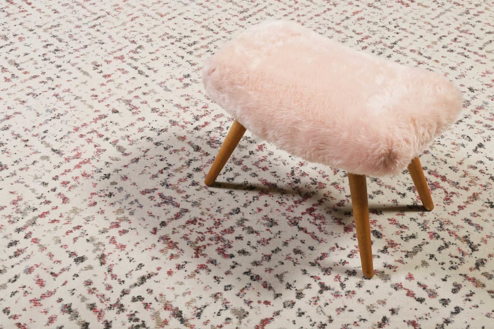 Tappeto da esterno a fantasia tonalità di rosso beige 120x170 -
