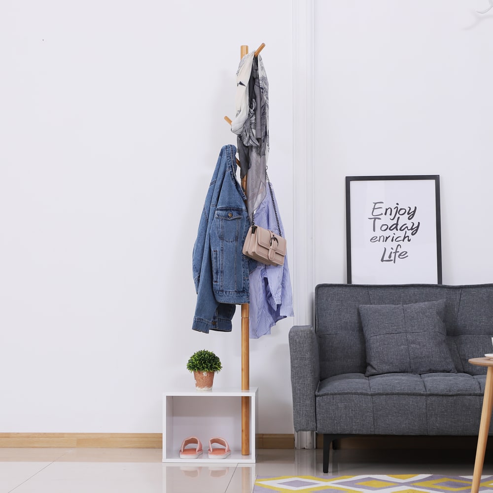 Porte-manteaux blanc bois bambou - Maisons du Monde