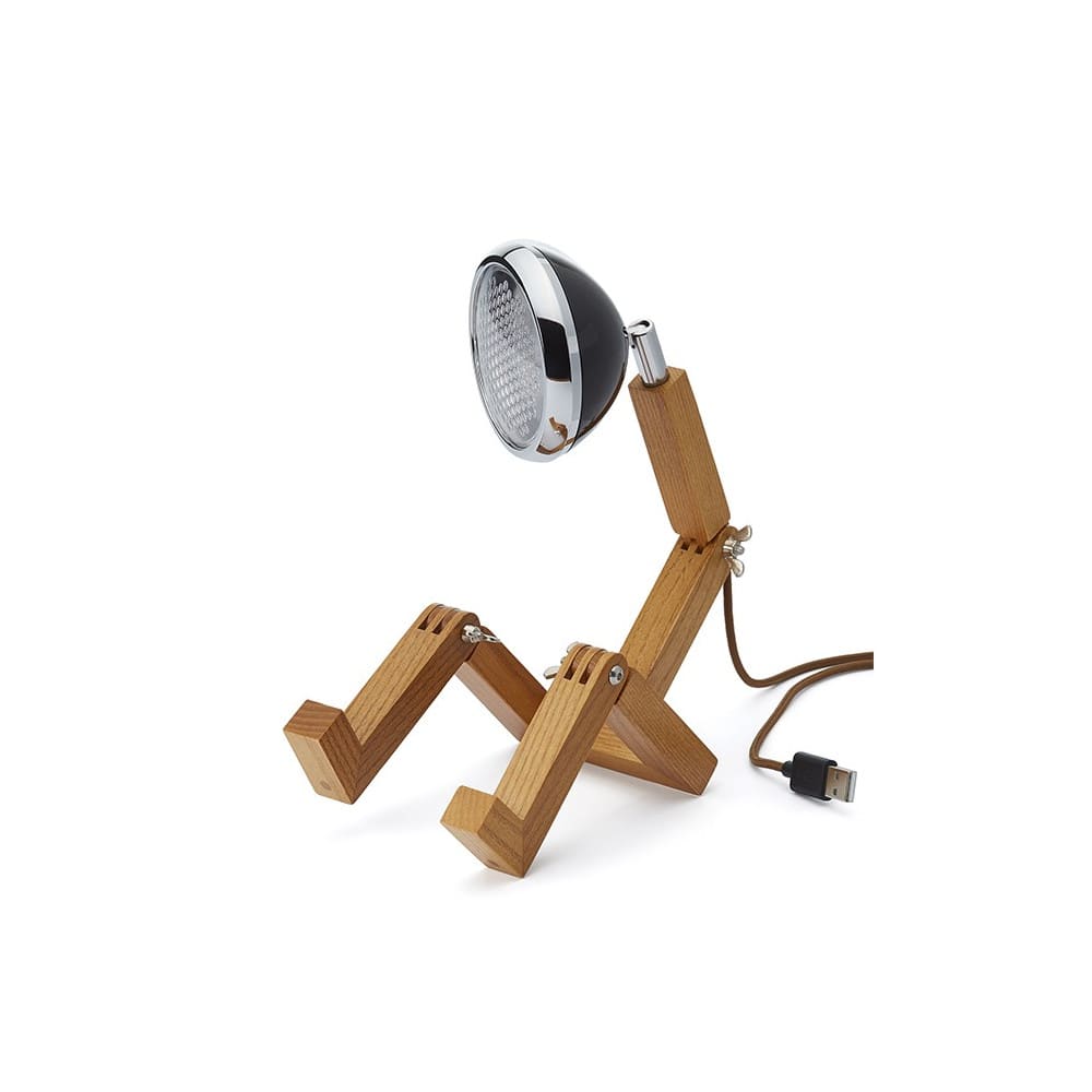 Lampe de table mini mr. Wattson en pvc noir fashion