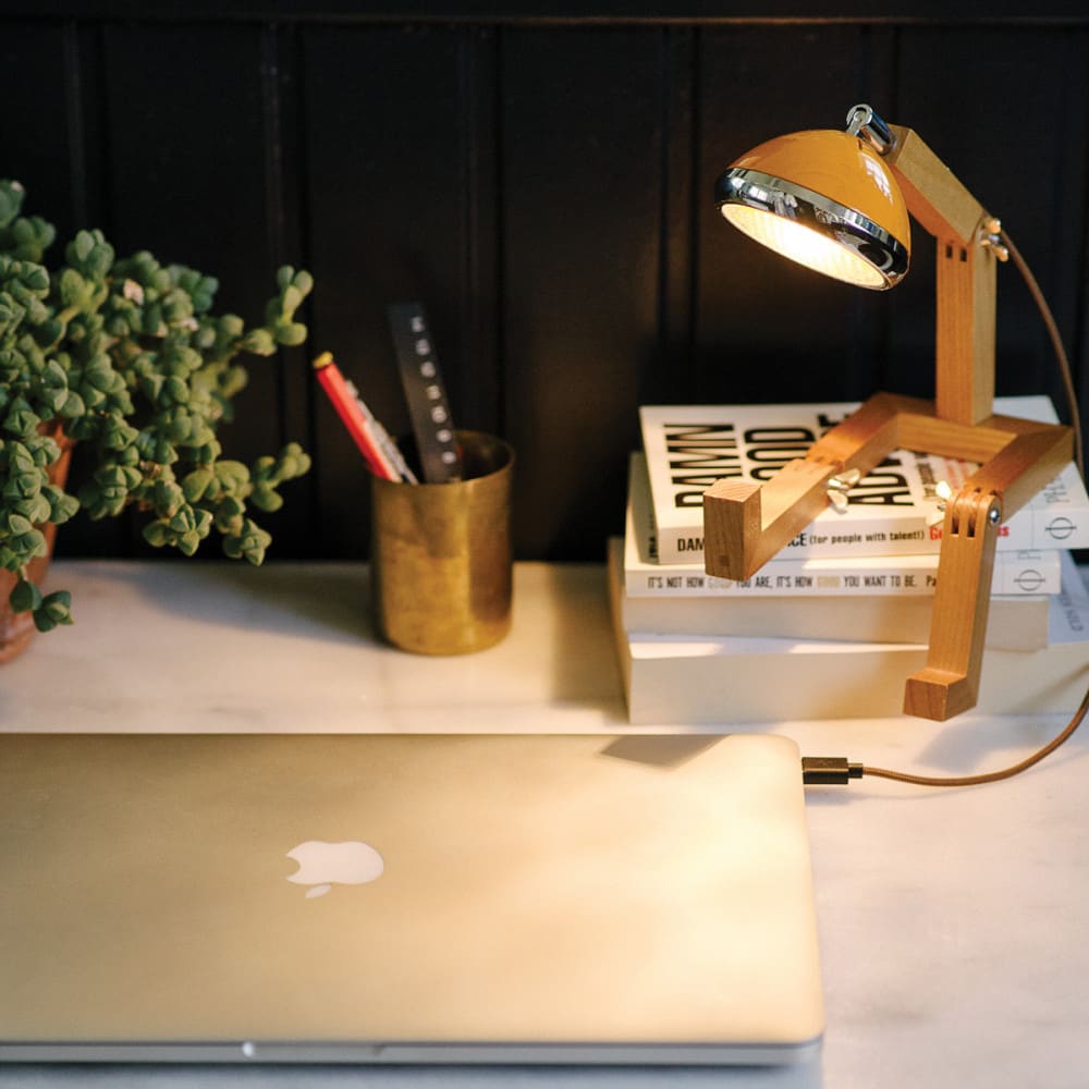 Lampe de table mini mr. Wattson en pvc orange mc laren - Maisons du Monde