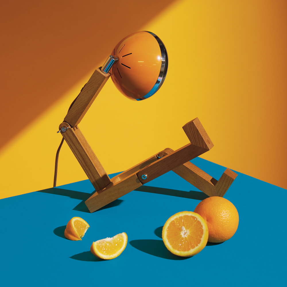 Lampe de table mr. Wattson en bois orange mc laren