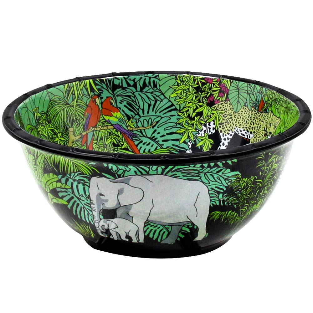 Grand saladier avec des motifs jungle 25 cm