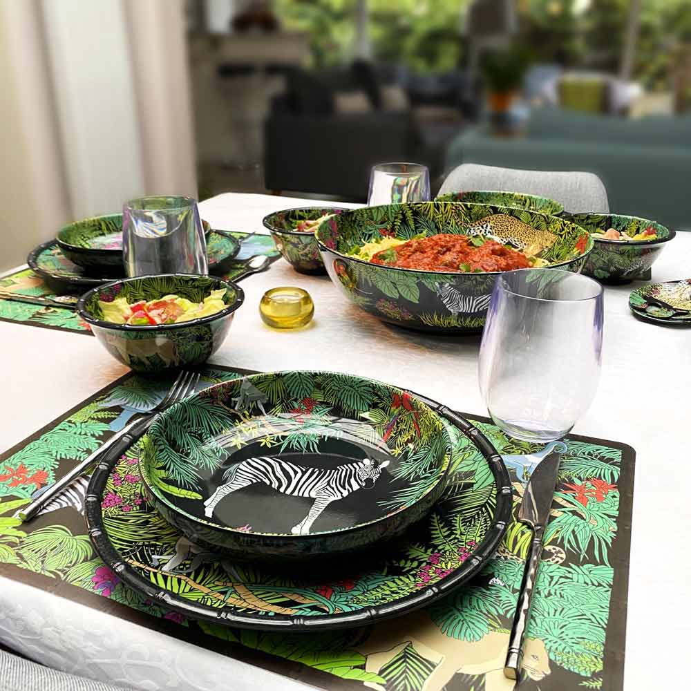 Plato hondo de melamina con estampado de la selva 20 cm - Maisons du Monde