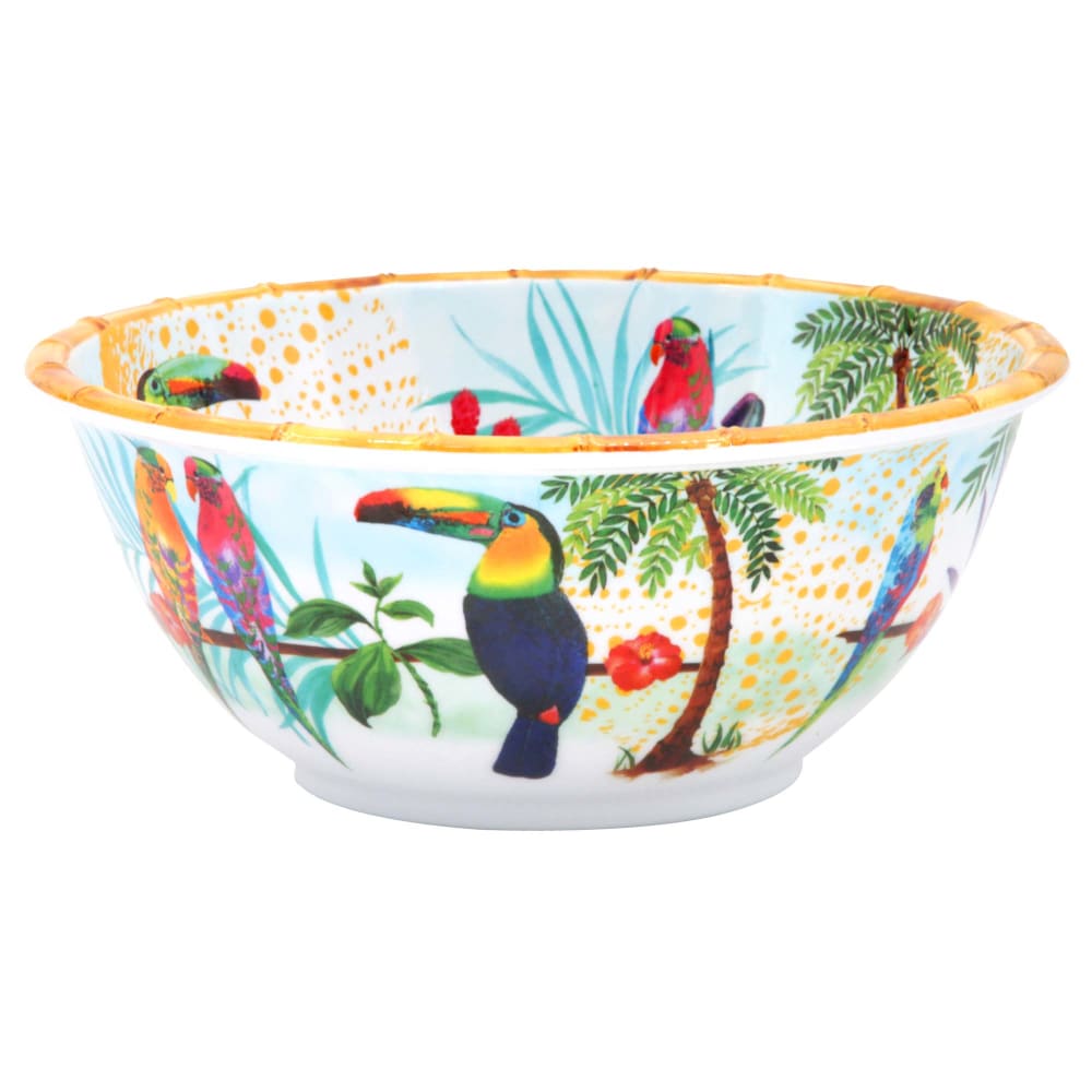 Saladier profond en mélamine pure imprimé de toucans