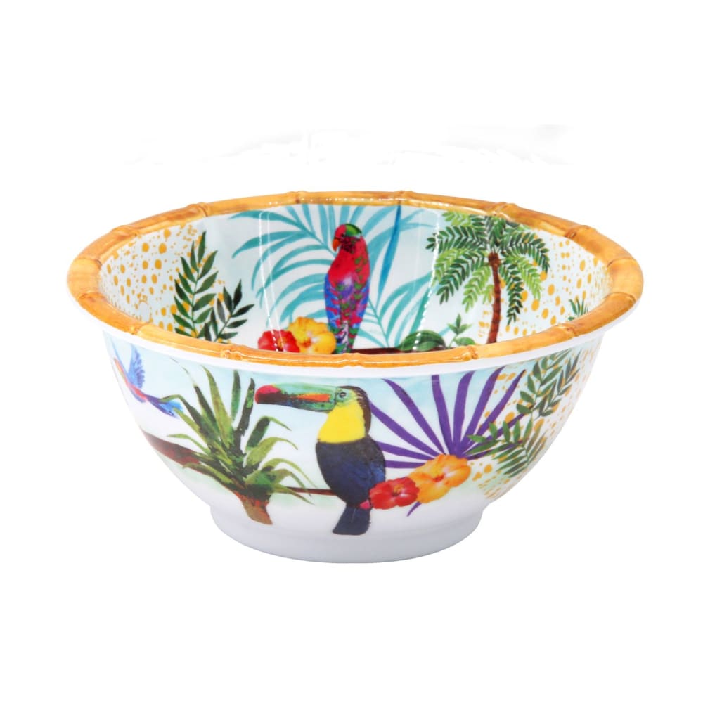 Petit bol en mélamine imprimé de toucans 15 cm