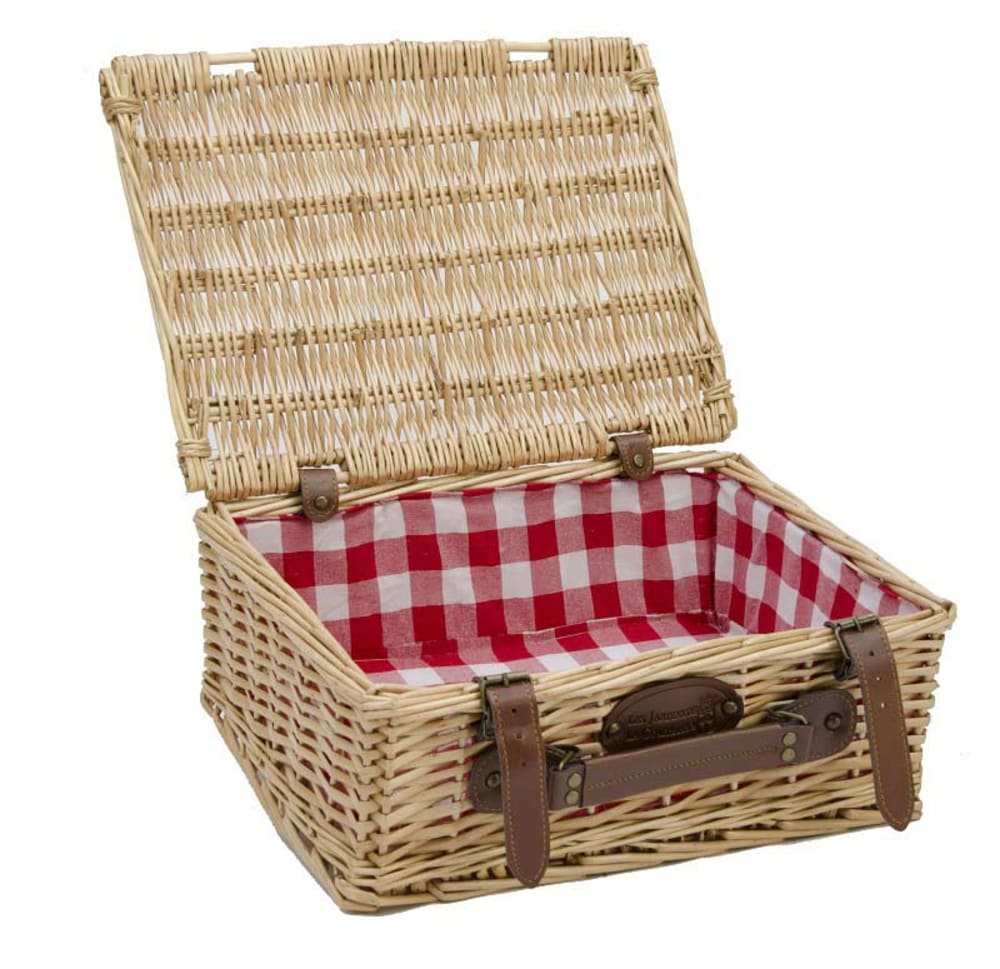 Les jardins de la comtesse Picknickkoffer mit Rot karierter style landhaus Rot Rattan