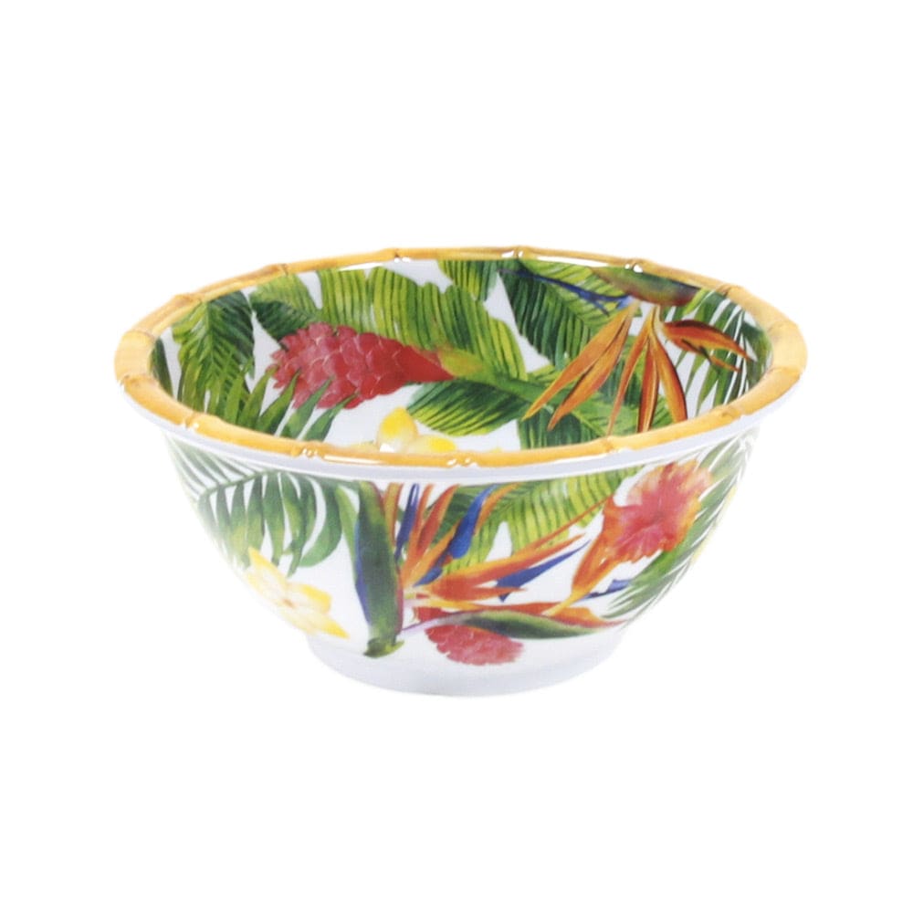 Bol en mélamine décoré par des fleurs exotiques