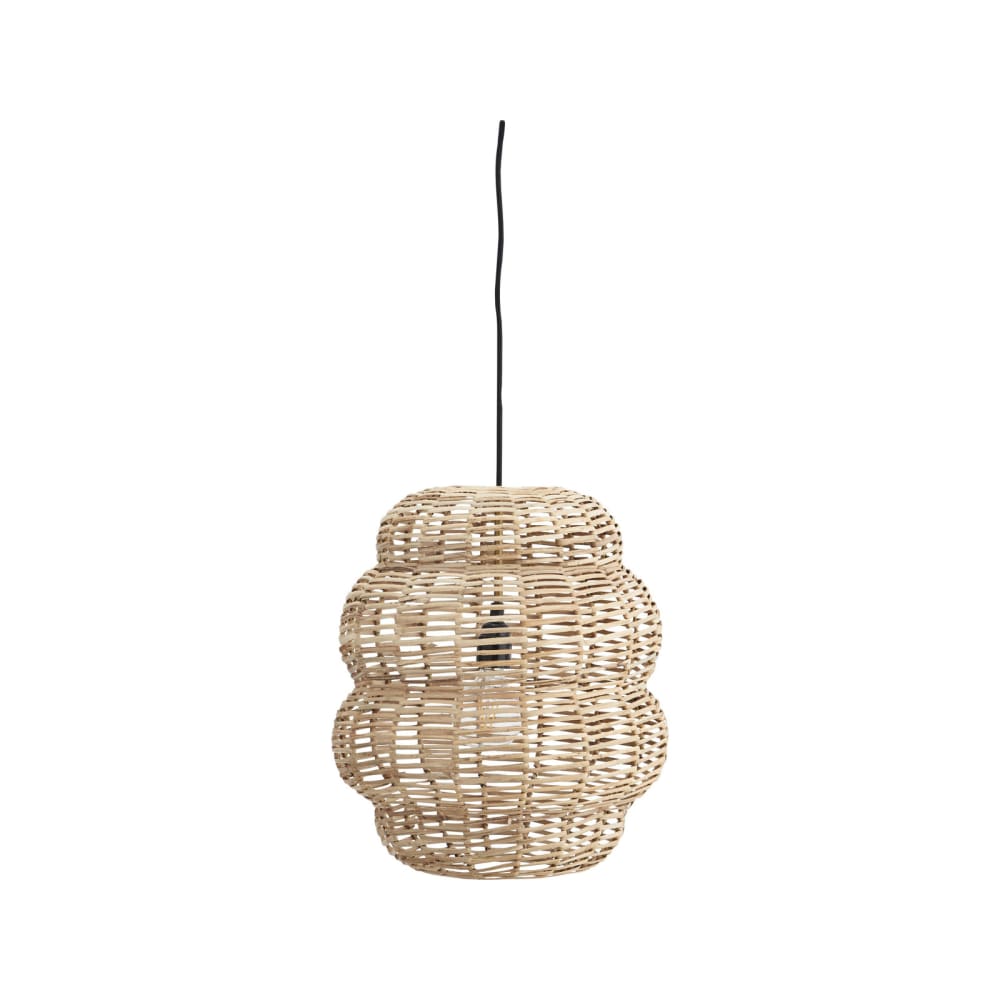 Madam Stoltz Bambus-Hängelampe, beige style exotic Braun Bambus