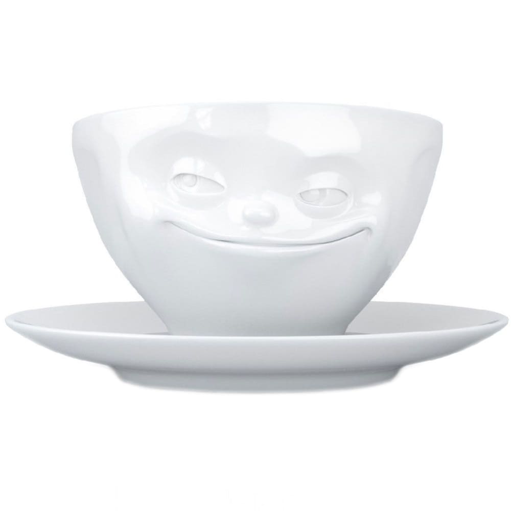 Tasse et sous tasse humeur en porcelaine 200ml