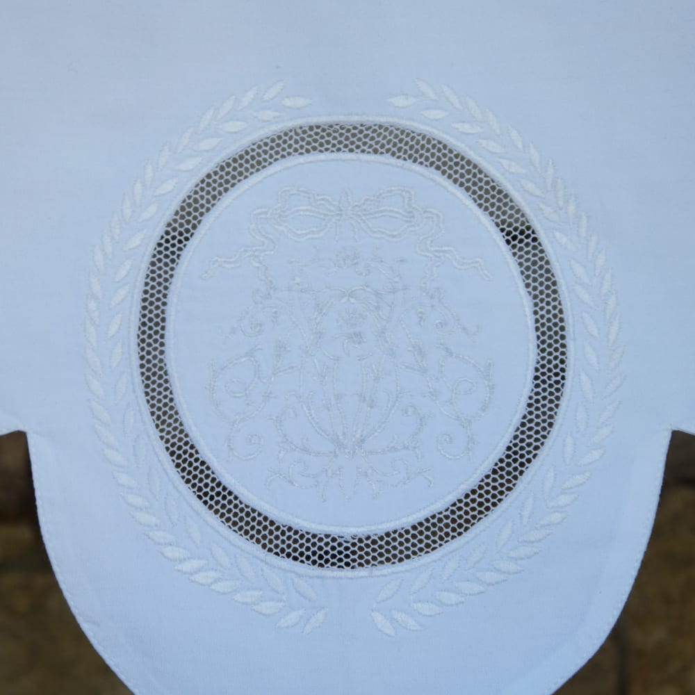 Mantovana con monogramma  45X25 CM - Maison d'été