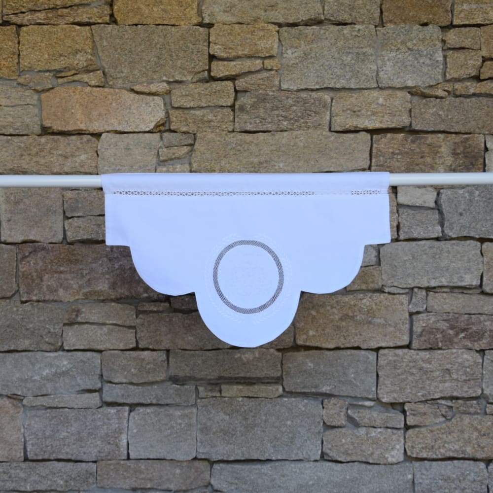 Cantonnière avec monogramme 60X27 CM