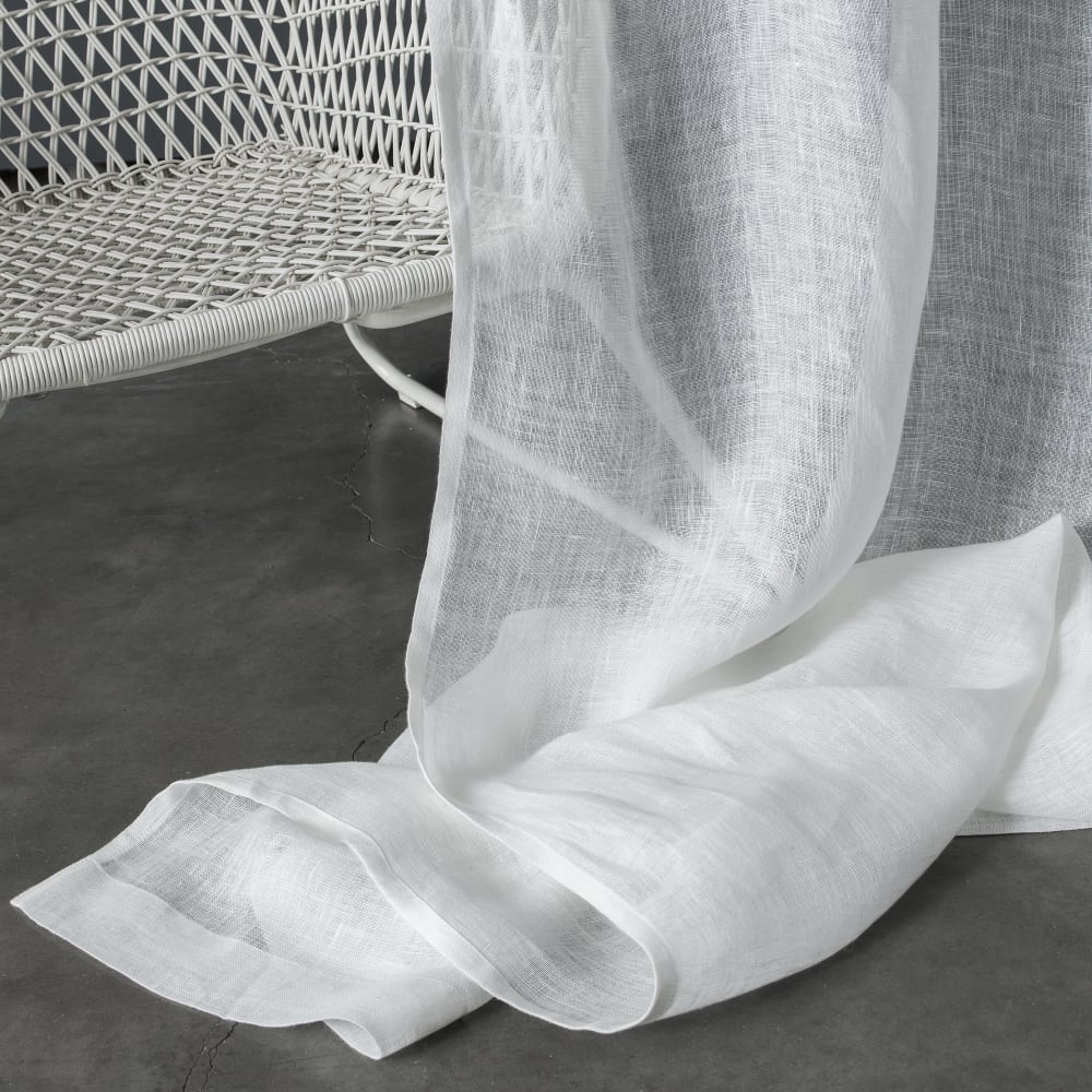 Rideau gaze de lin fine blanc 140X270 CM — vue 3