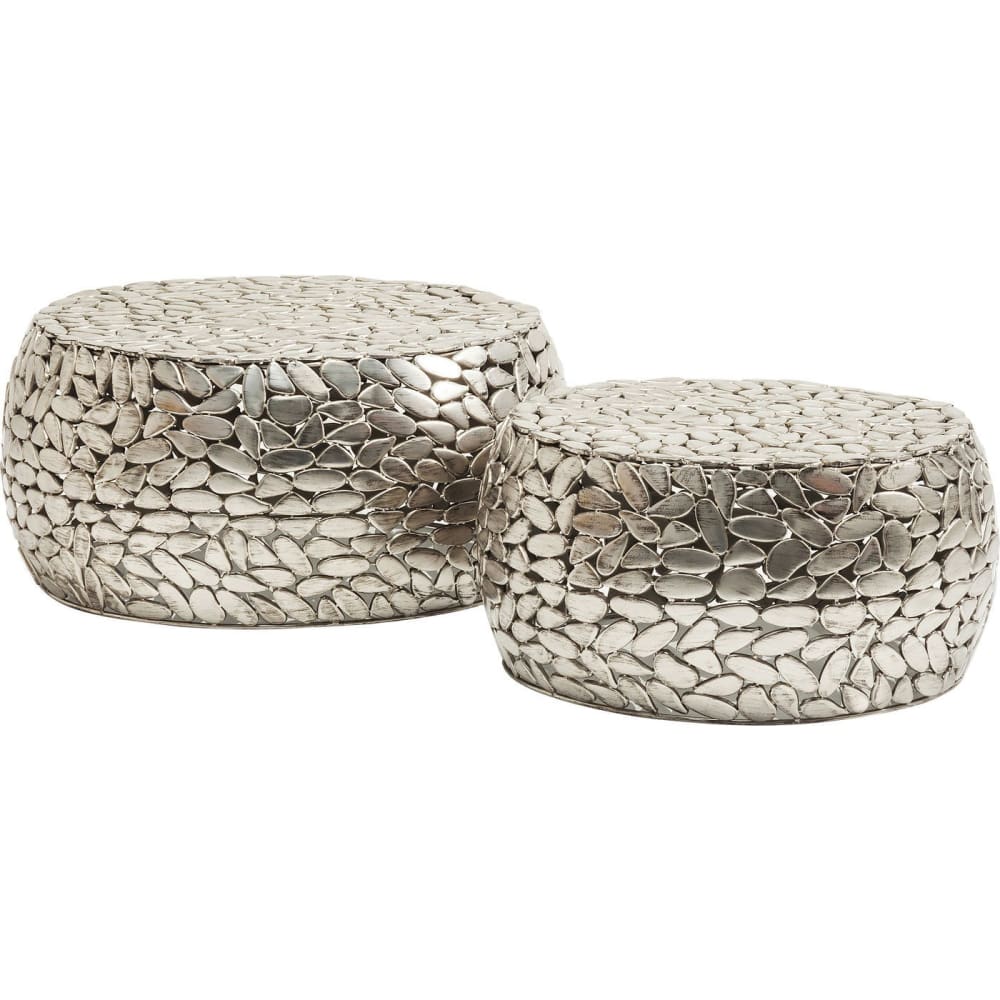 Mesa centro deluxe plata (2/set)