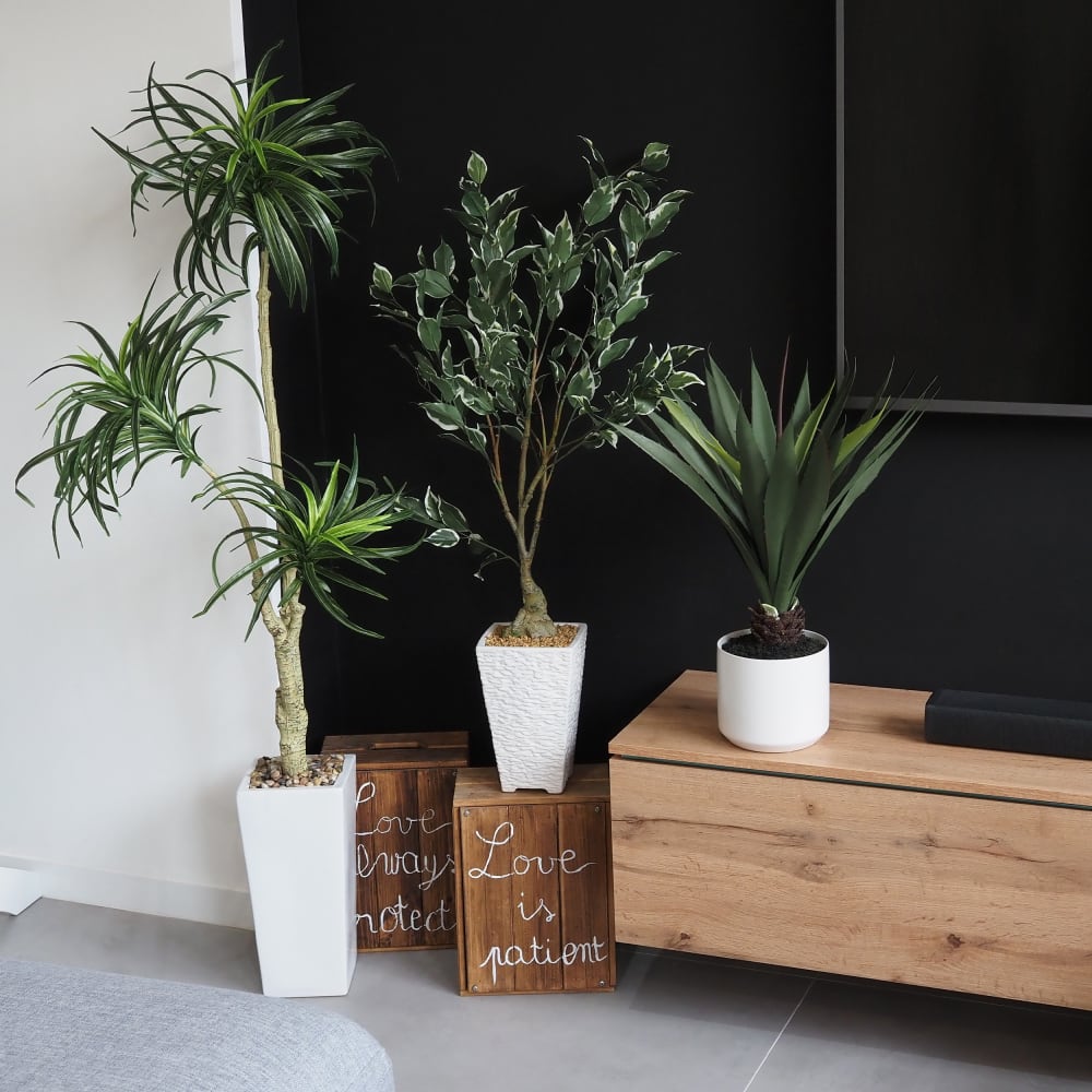 Ficus artificiel panaché 100cm — vue 4