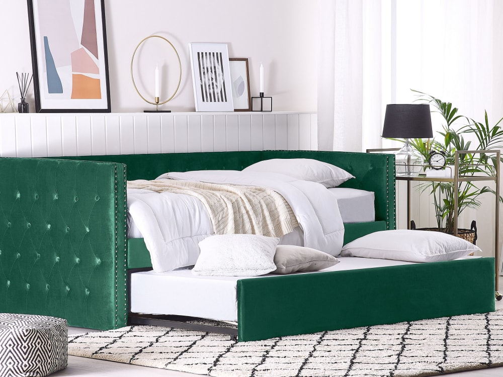 Tagesbett aus Stoff 90x200, grün - Maisons Du Monde
