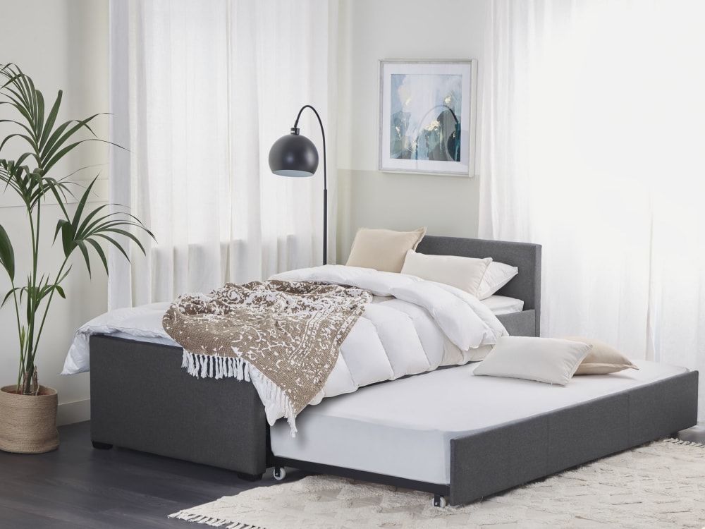 Tagesbett aus Stoff 90x200, grau - Maisons Du Monde